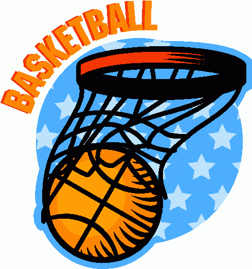 Basketball at school clipart 