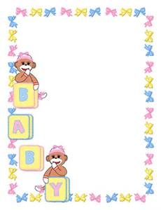 baby girl Page Borders free 