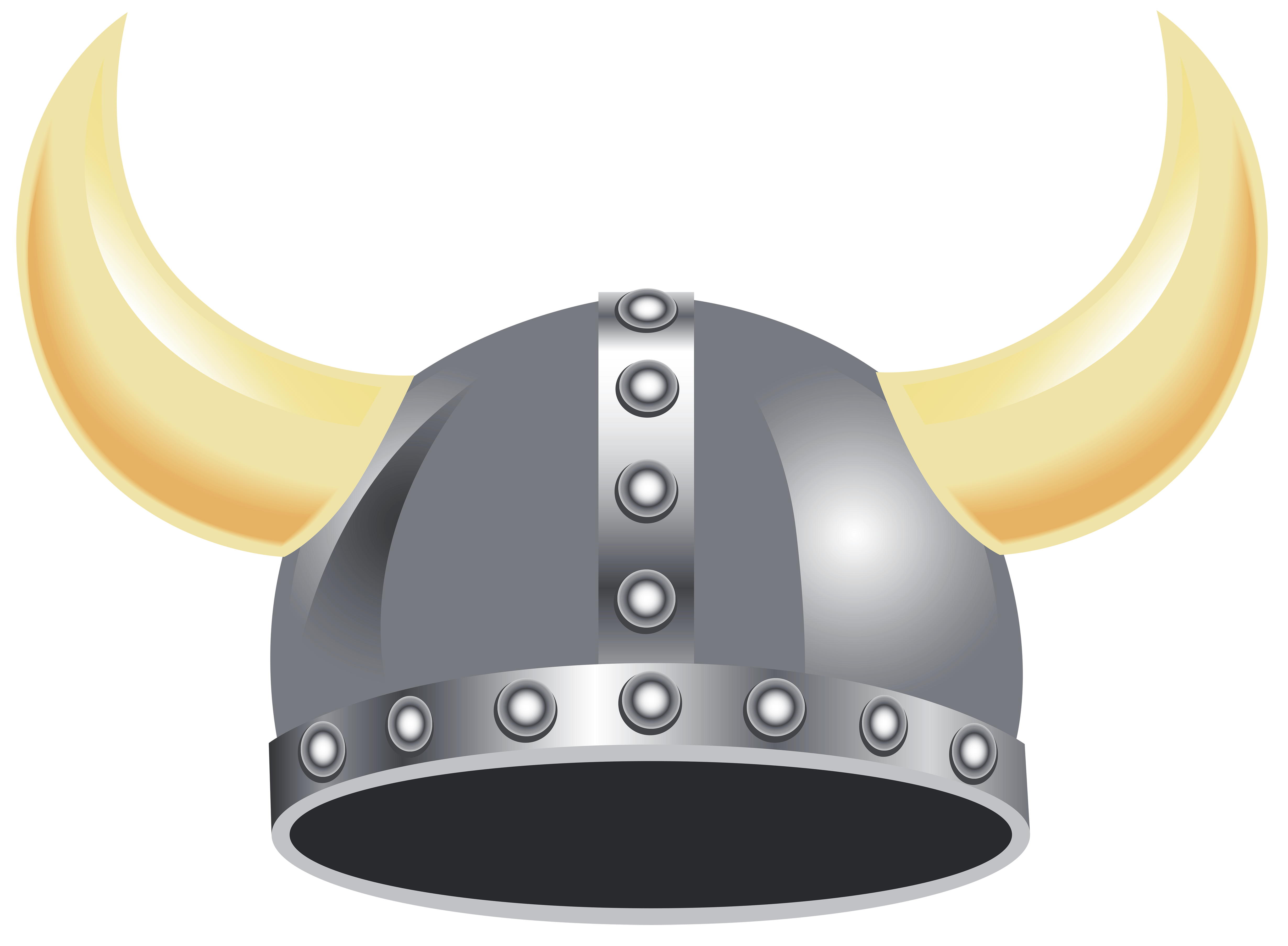Silver Hat with Horns Transparent PNG Clipart 
