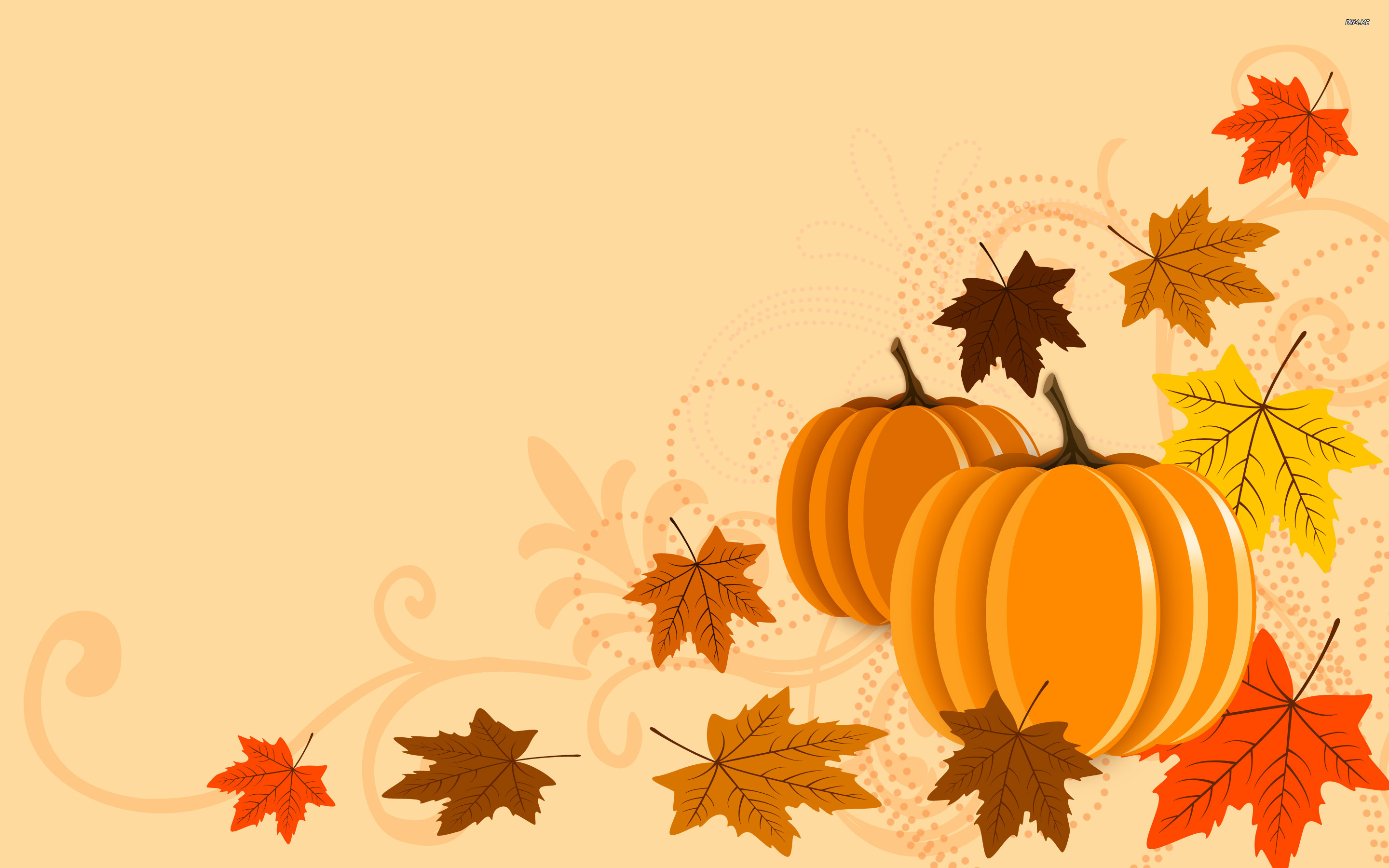 Pumpkins In Trees Clipart 