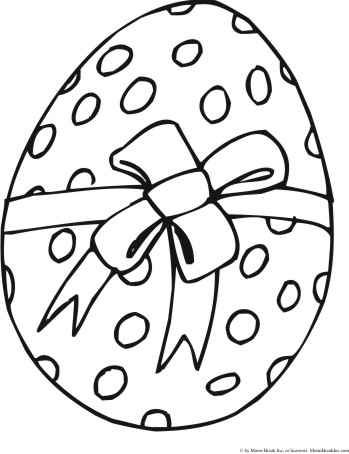 Easter eggs clipart to color 