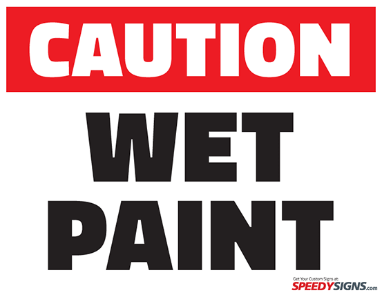 large wet paint sign - Clip Art Library.