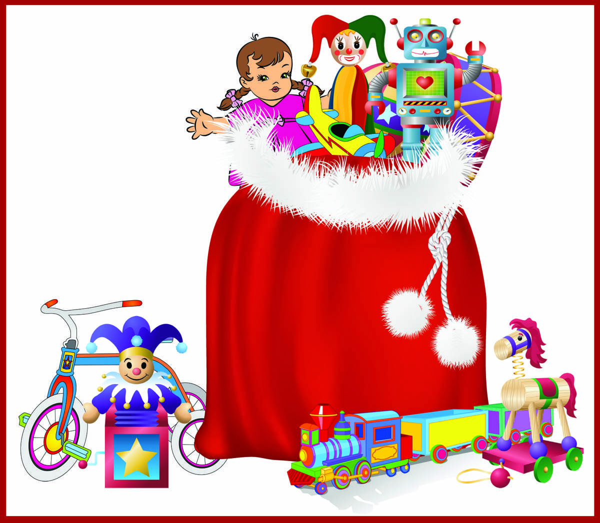 Free christmas with toys clipart 