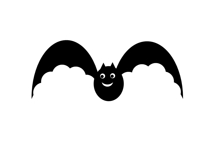 Clip Arts Related To : dessin chauve souris halloween. view all Black Bat C...