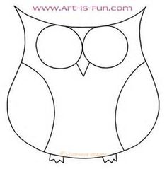 Free Owl Clipart Black and White Outlines 