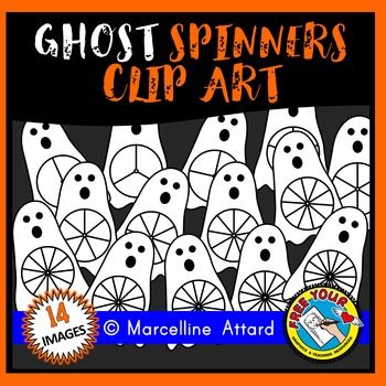 Ghost spinners clipart: halloween clipart: autumn clipart 