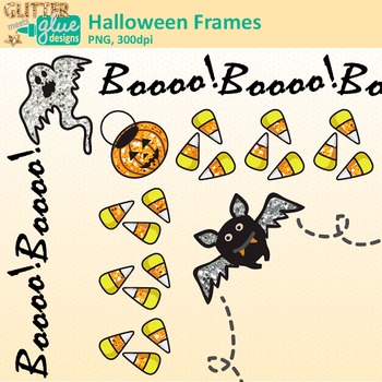 Halloween Clip Art Frames {Bat, Pumpkin, ... by Glitter Meets 