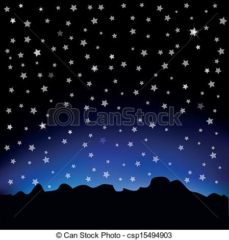cartoon starry night drawing - Clip Art Library