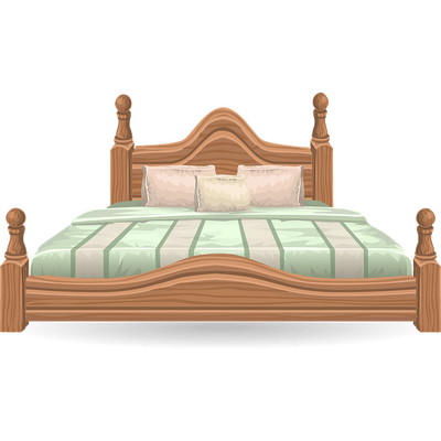 Romantic Royal Bed transparent PNG 