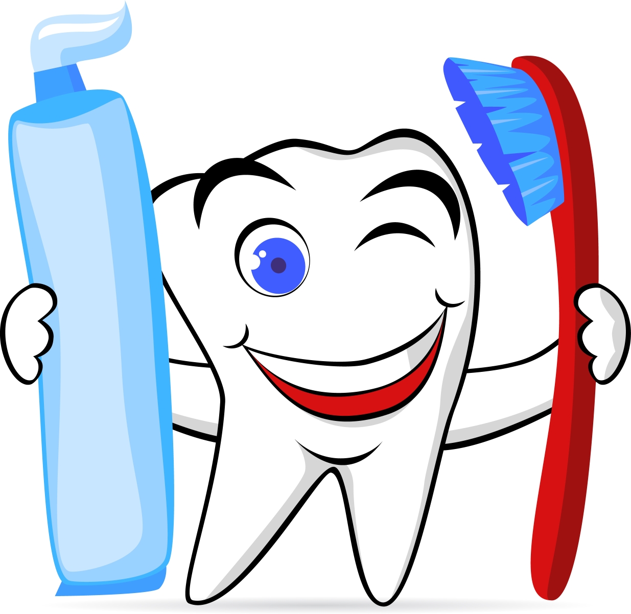 toothbrush and paste clip art.