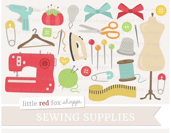 Sewing Supplies Clipart ~ Illustrations on Creative Market 