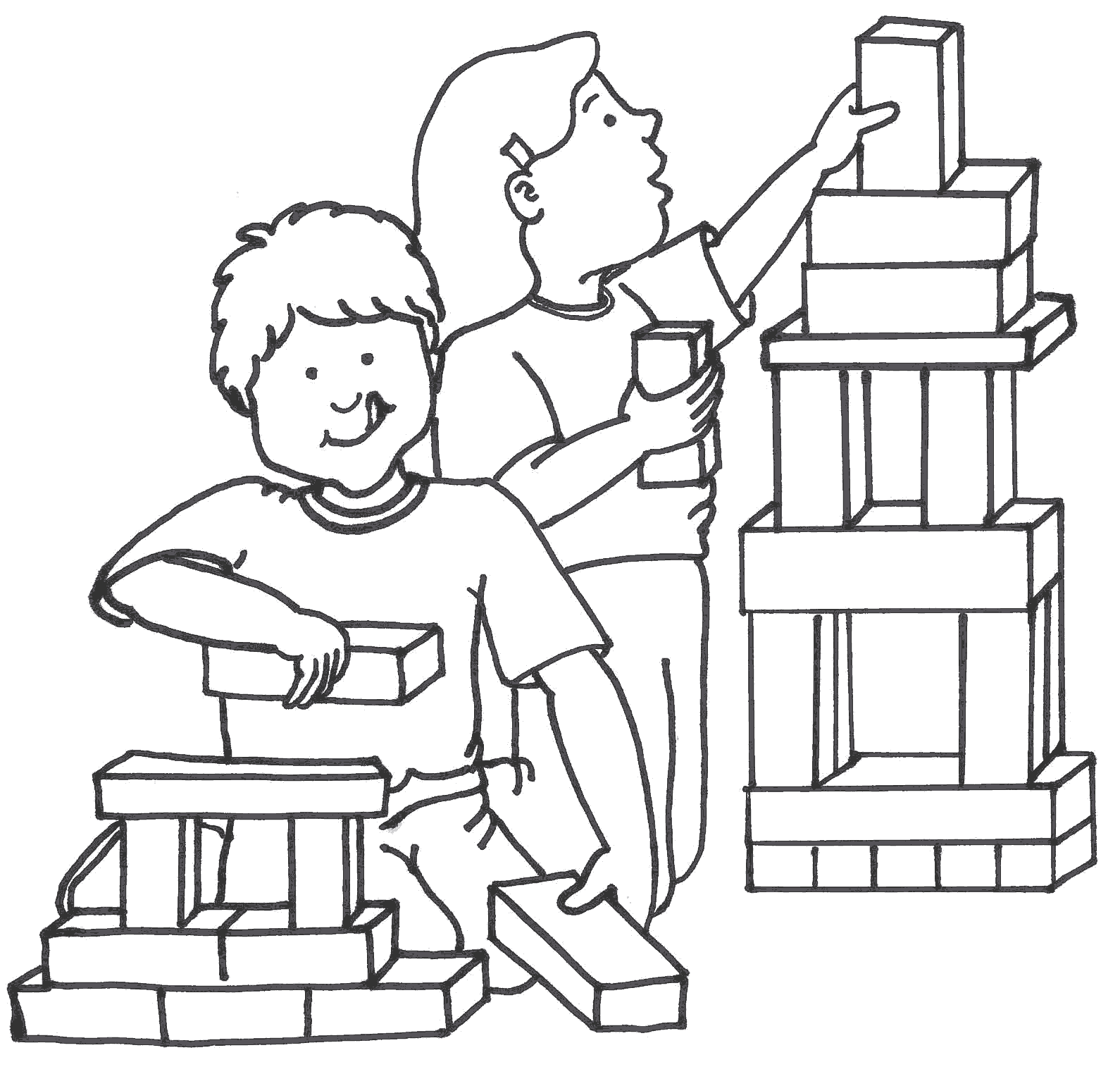 Playing Blocks Clipart Black And White Clip Art Library