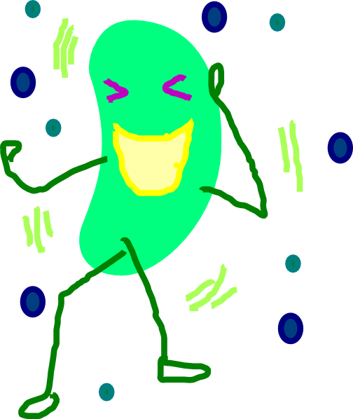 Green Jelly Bean Laugh Clip Art at Clker 