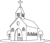 Free Black and White Religion Outline Clipart 