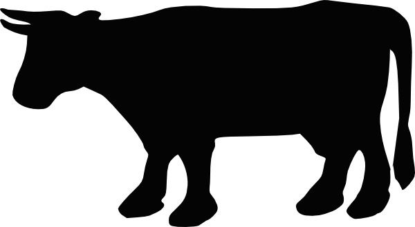 Cow Silhouette clip art Free vector in Open office drawing svg 