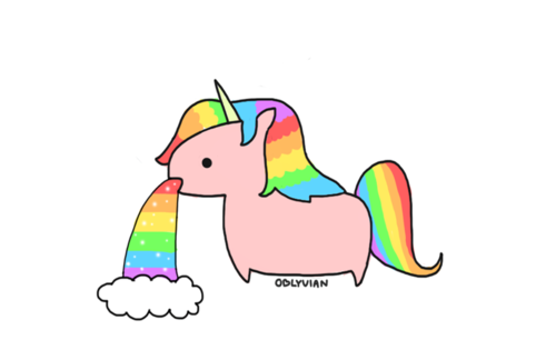 Cute rainbow unicorn clipart 