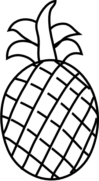 Pineapple Outline Clip Art at Clker 