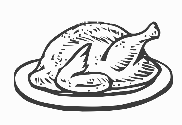 Cooked turkey clipart 