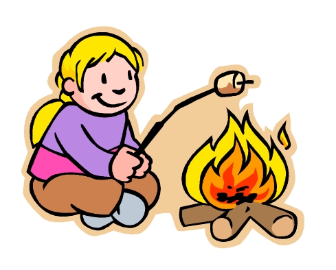 Camping kid clipart 