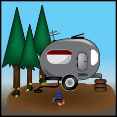 family camping clipart 