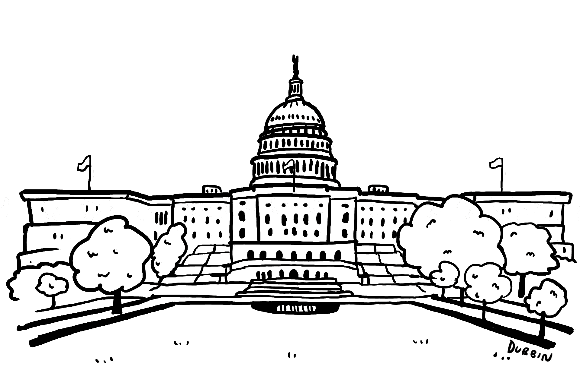 Branch Legislative Clipart Congress Government Drawing Animated Building Fe...