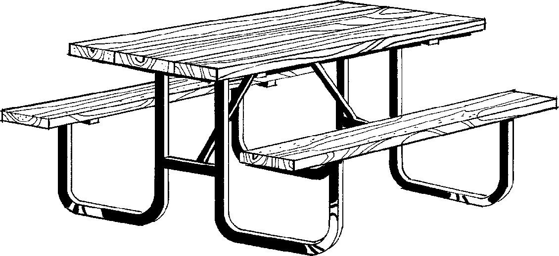 Dining table clipart black and white 