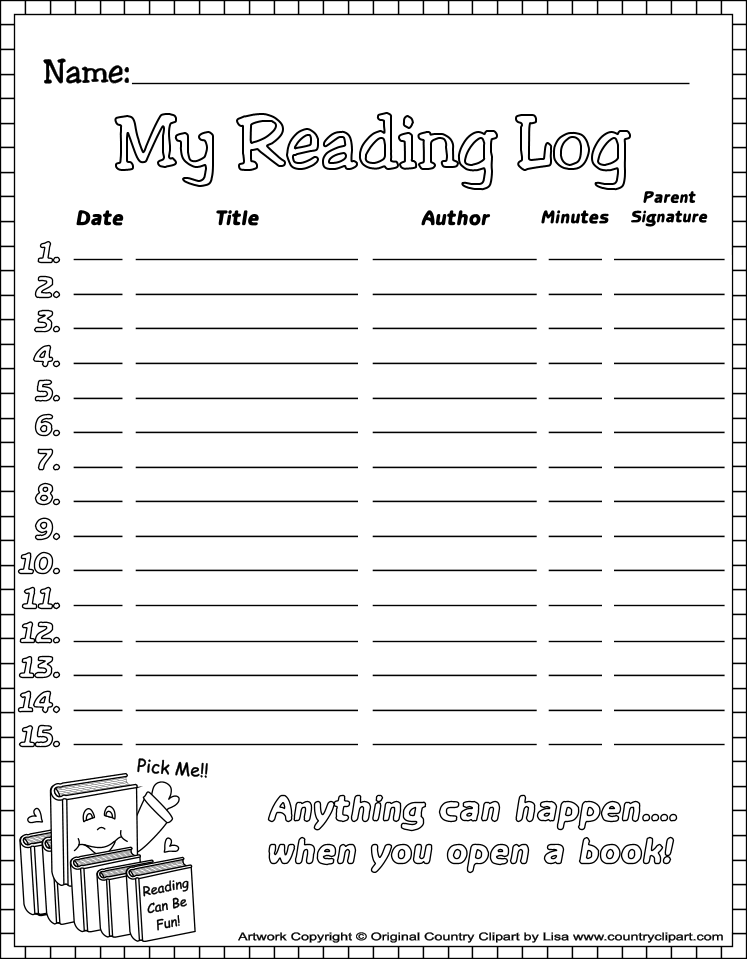 country clipart reading logs