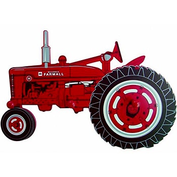 Transparent background old red tractor clipart 
