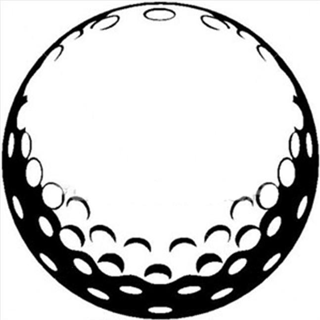 Free clipart golf ball on tee black and white 