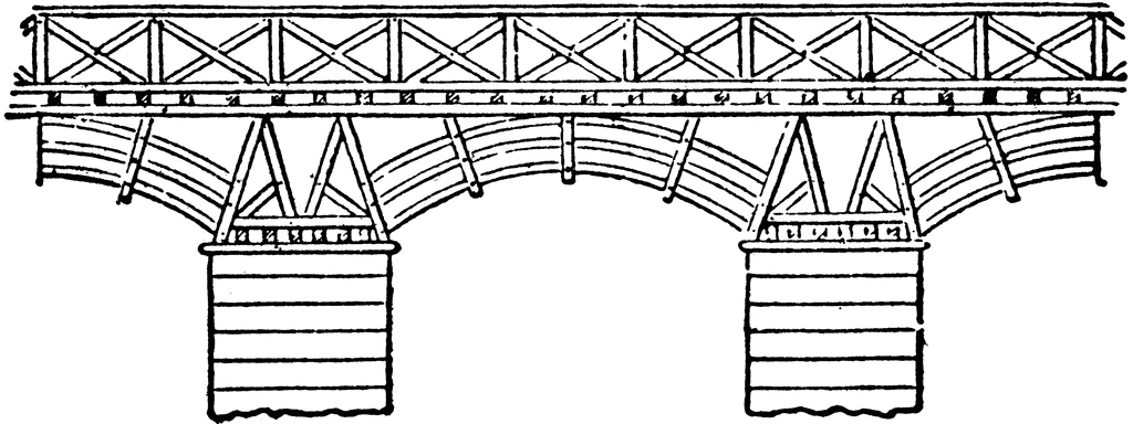 Bridge clip art black and white free clipart image 