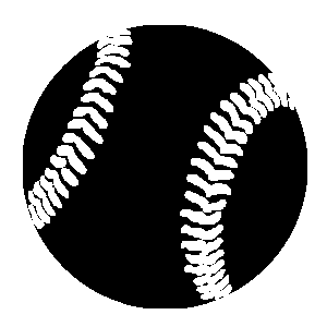Baseball clip art black and white 