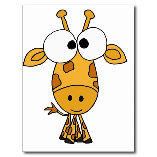 xx dibujo animado divertido de la jirafa postal 