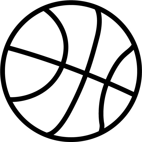 Basketball Clipart Black And White Png 