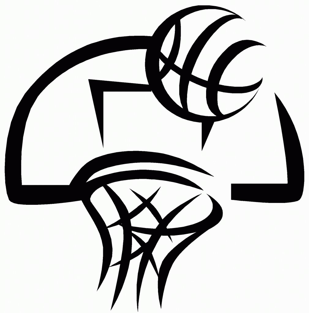 Black And White Basketball Clipart 