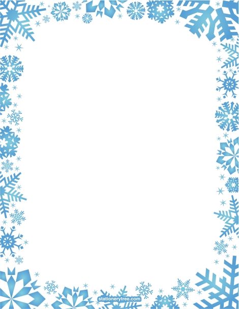 Christmas border clipart snowflake 