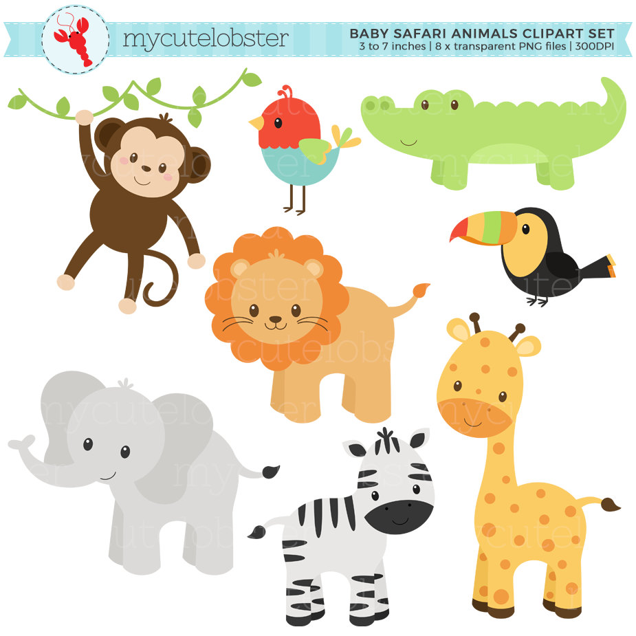 Clip Arts Related To : printable jungle animal clipart. view all Baby Safar...