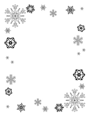 Snowflake frame clipart 