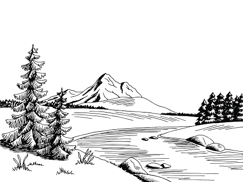 Free Black And White Landscape Drawing Download Free Clip Art Free Clip Art On Clipart Library It's easy to go from light to dark, but the same can't be said for sketching dark to light. http clipart library com free black and white landscape drawing html