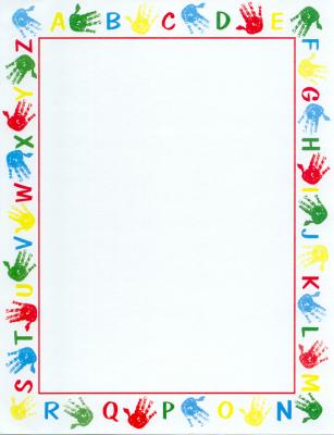 Handprint border clip art 