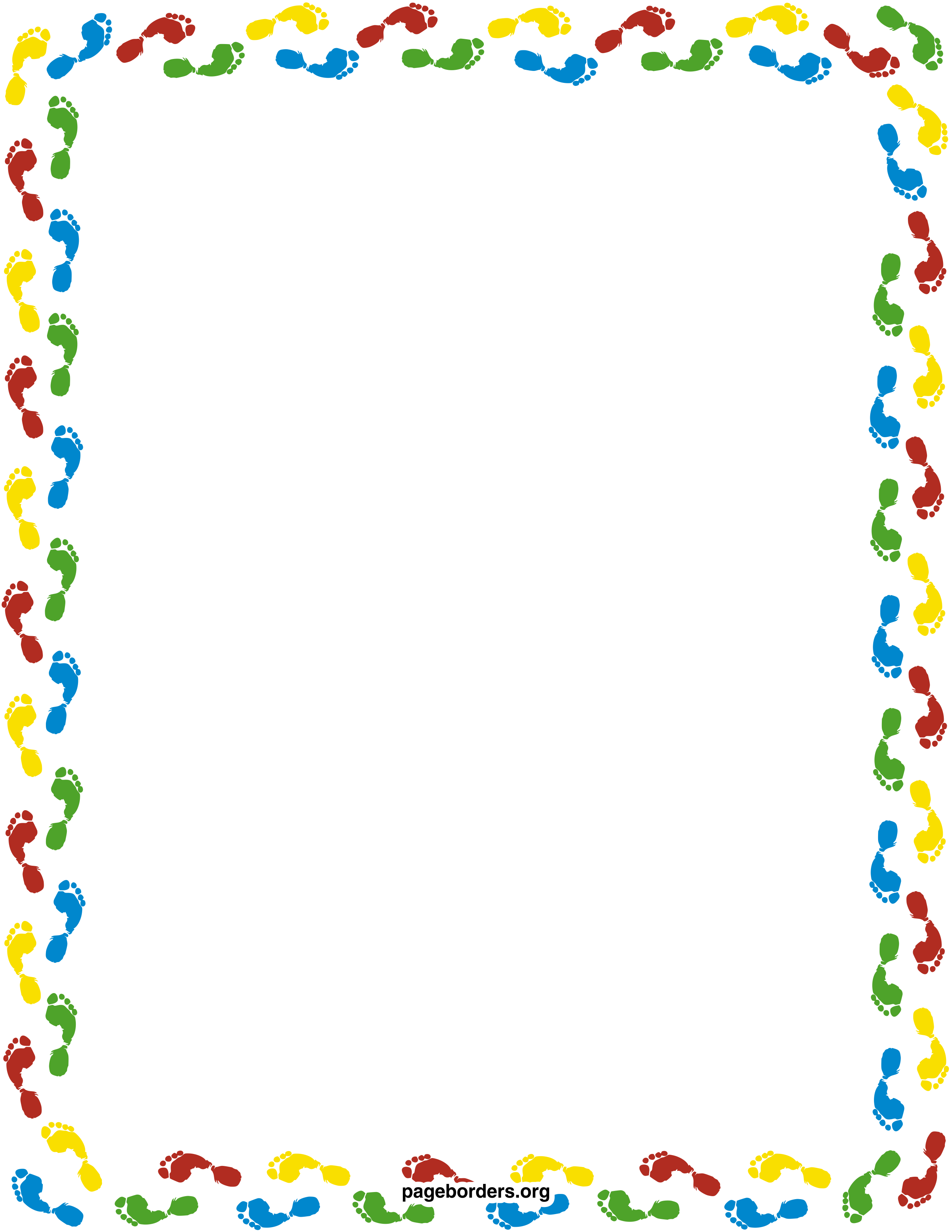 Kids page borders clipart 