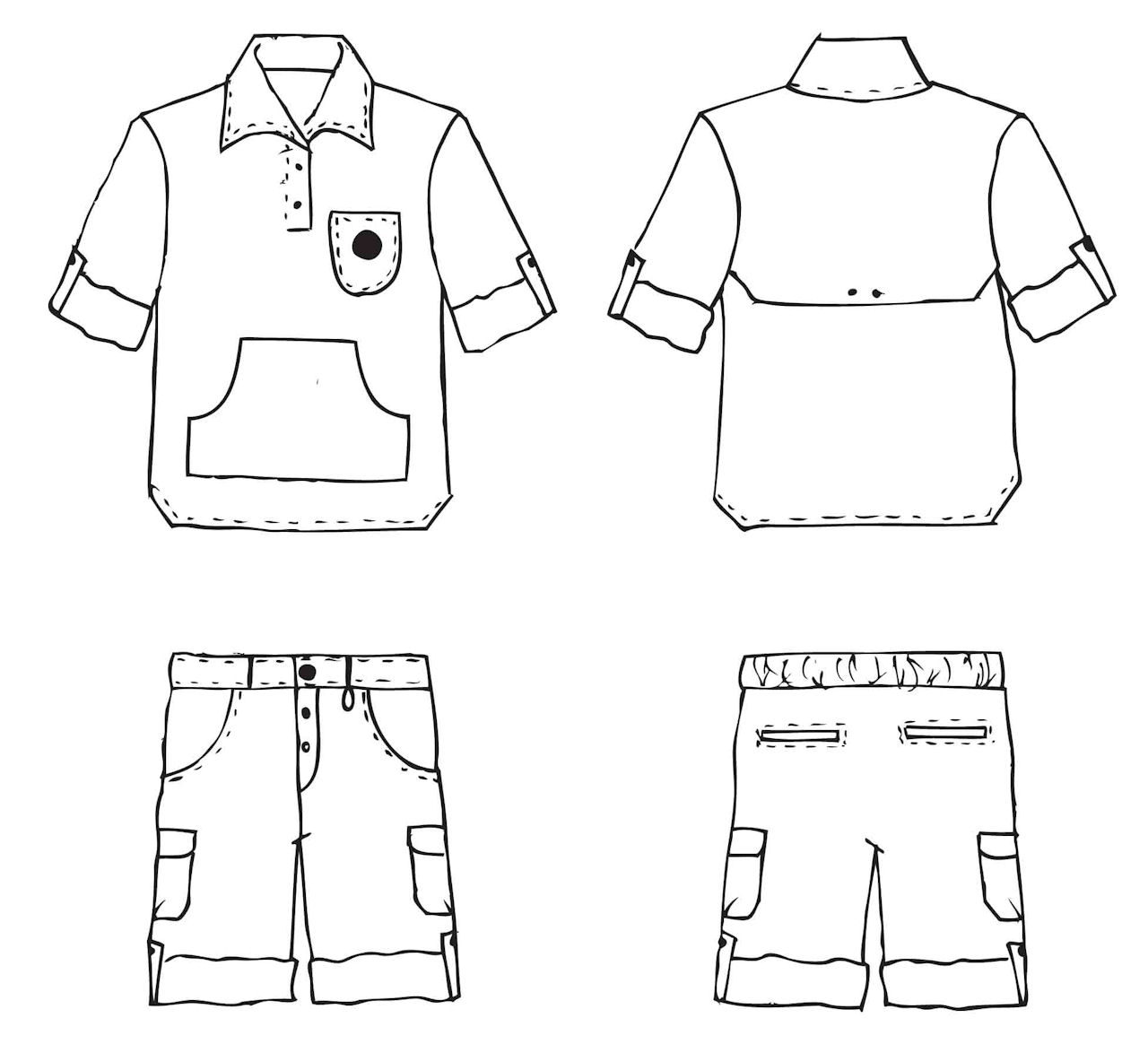 Back to school clothes clipart 