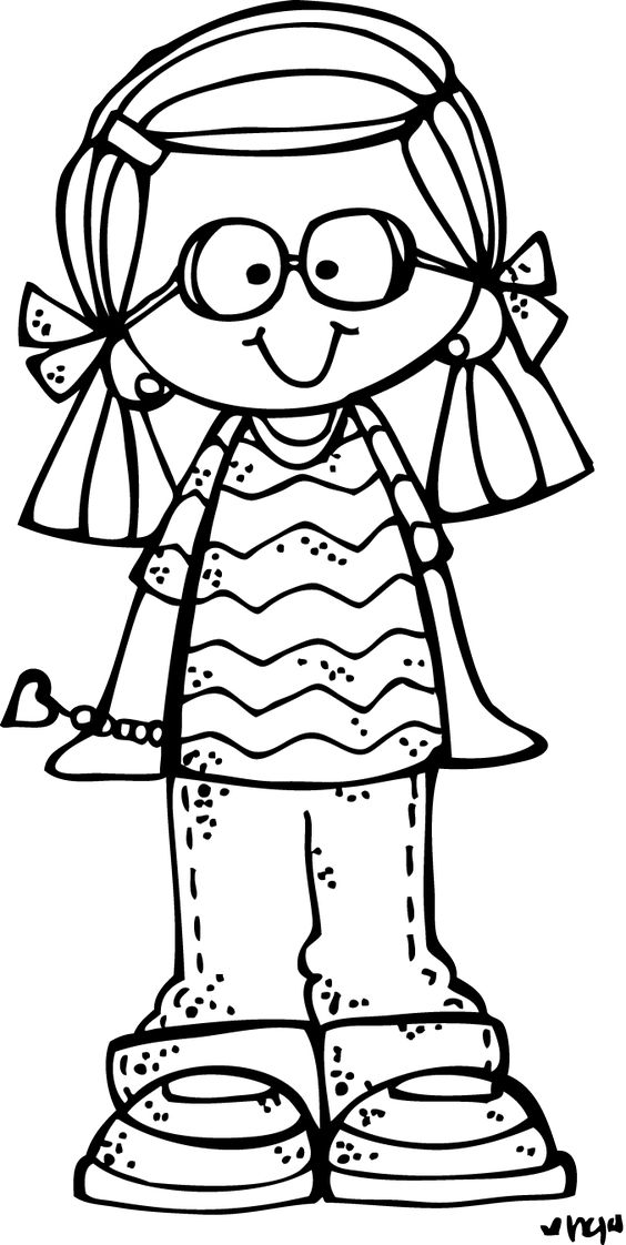 Melonheadz black and white clipart school clothes 