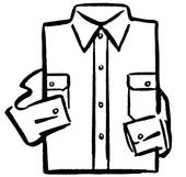 School Clothes Clipart Black And White 
