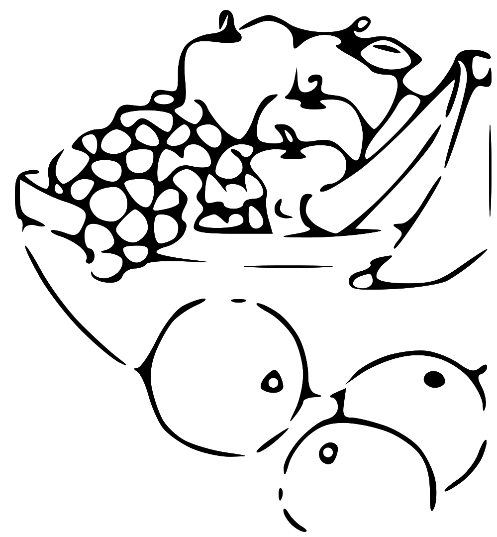 Salad Black And White Clipart 