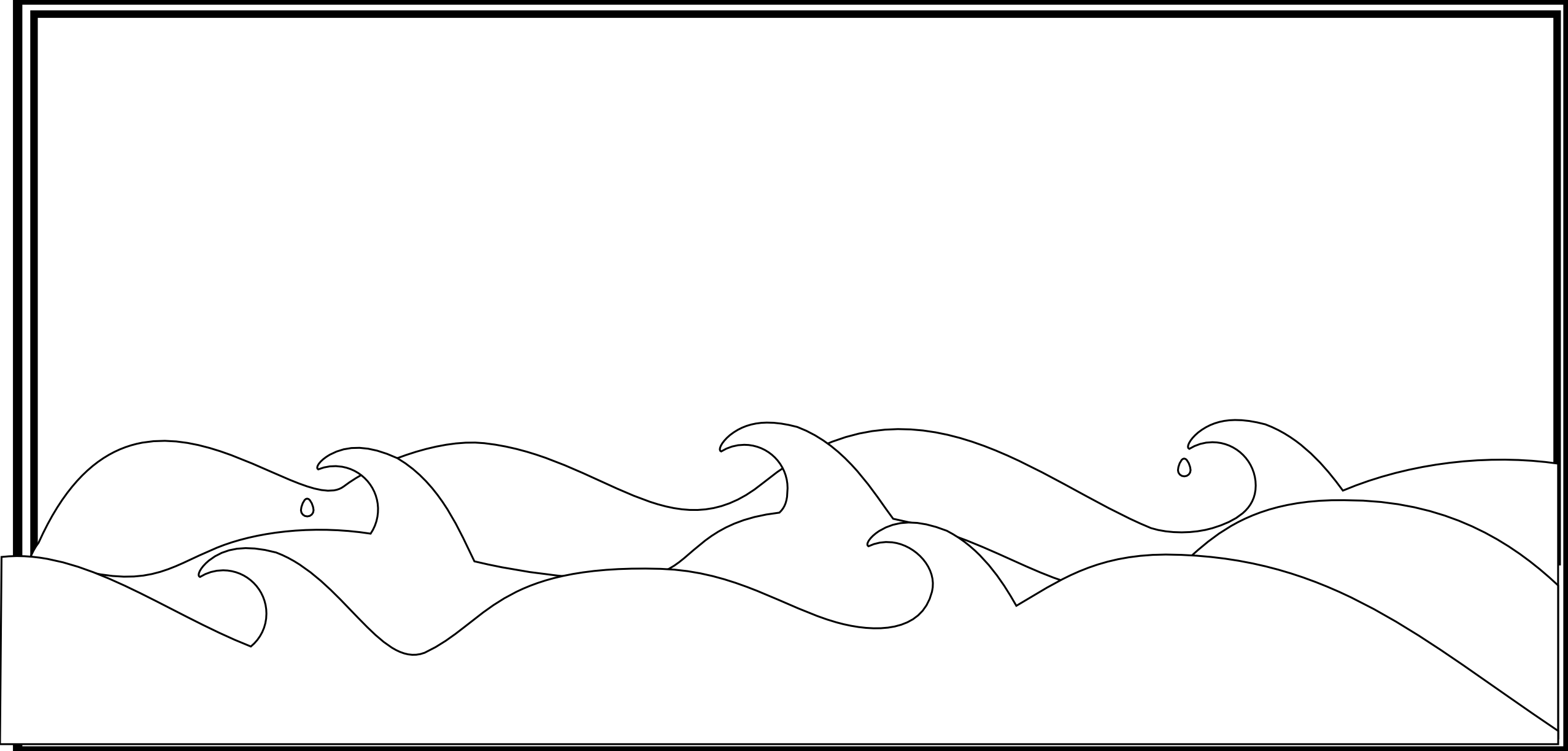 Ocean clipart to color 