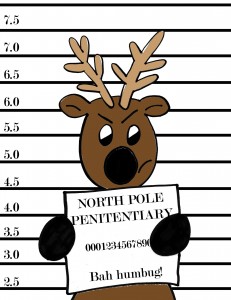 naughty reindeer clipart