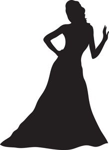 Exotic Woman Clipart Image: Woman Silhouette 