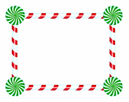 christmas candy border clipart