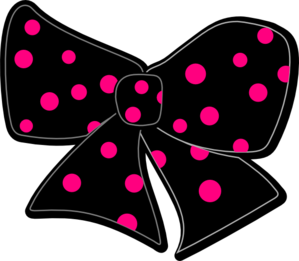 Bow With Polka Dots Clip Art at Clker 