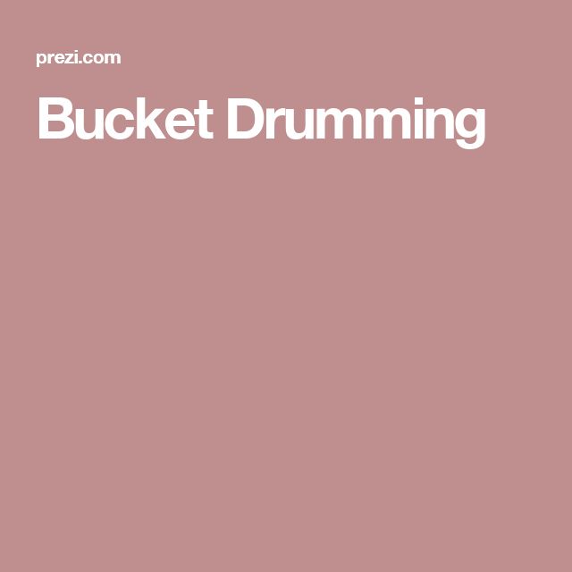 Bucket Drumming 